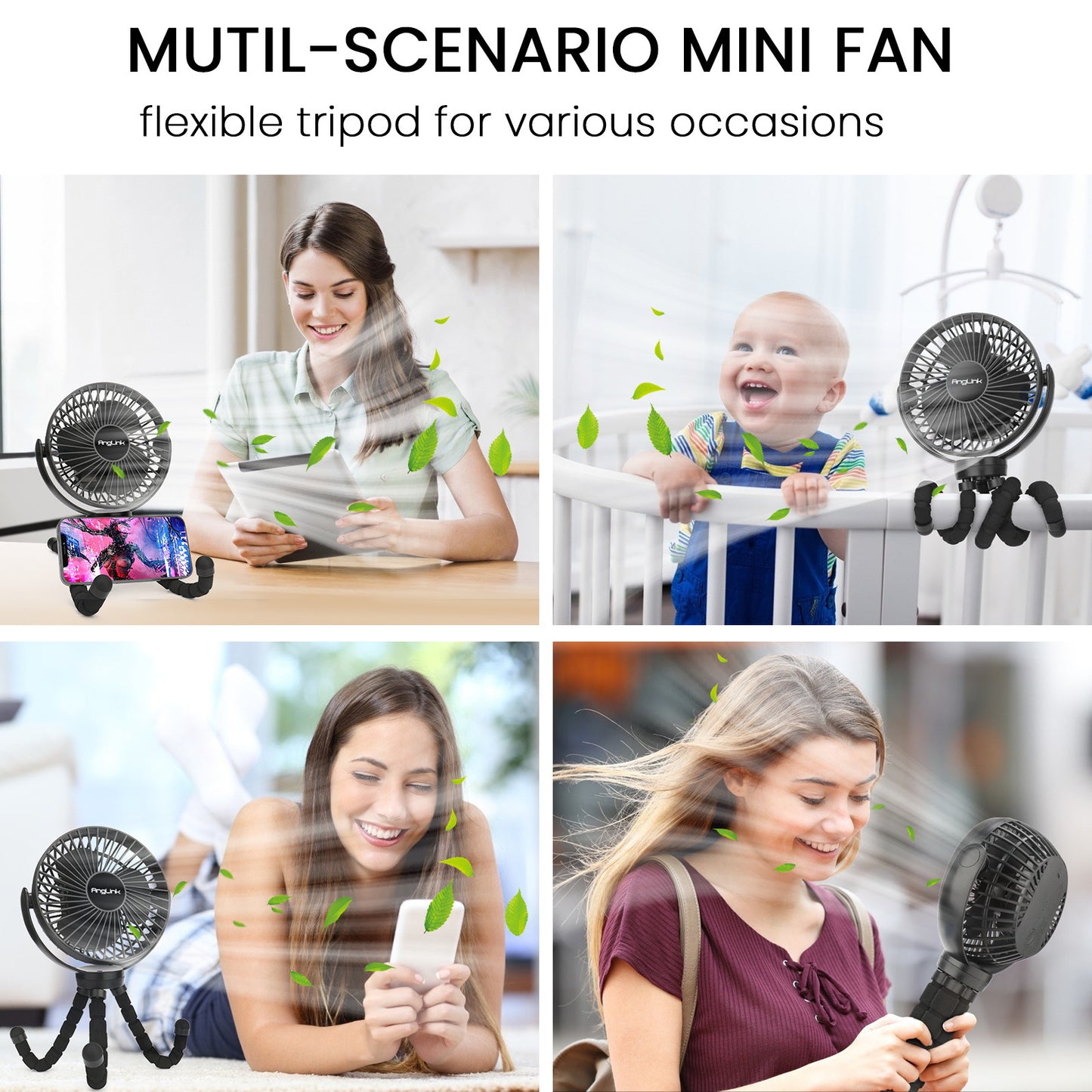 Portable Octopus Fan Stroller Fan