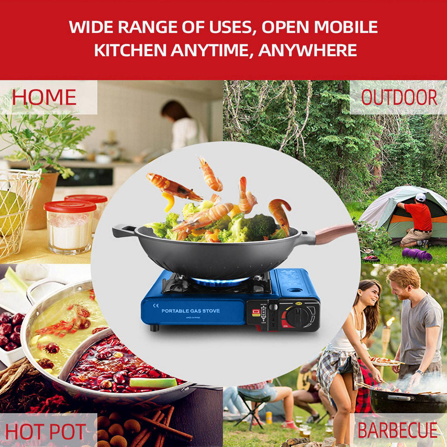 Outdoor Camping Garden Portable Gas Stove