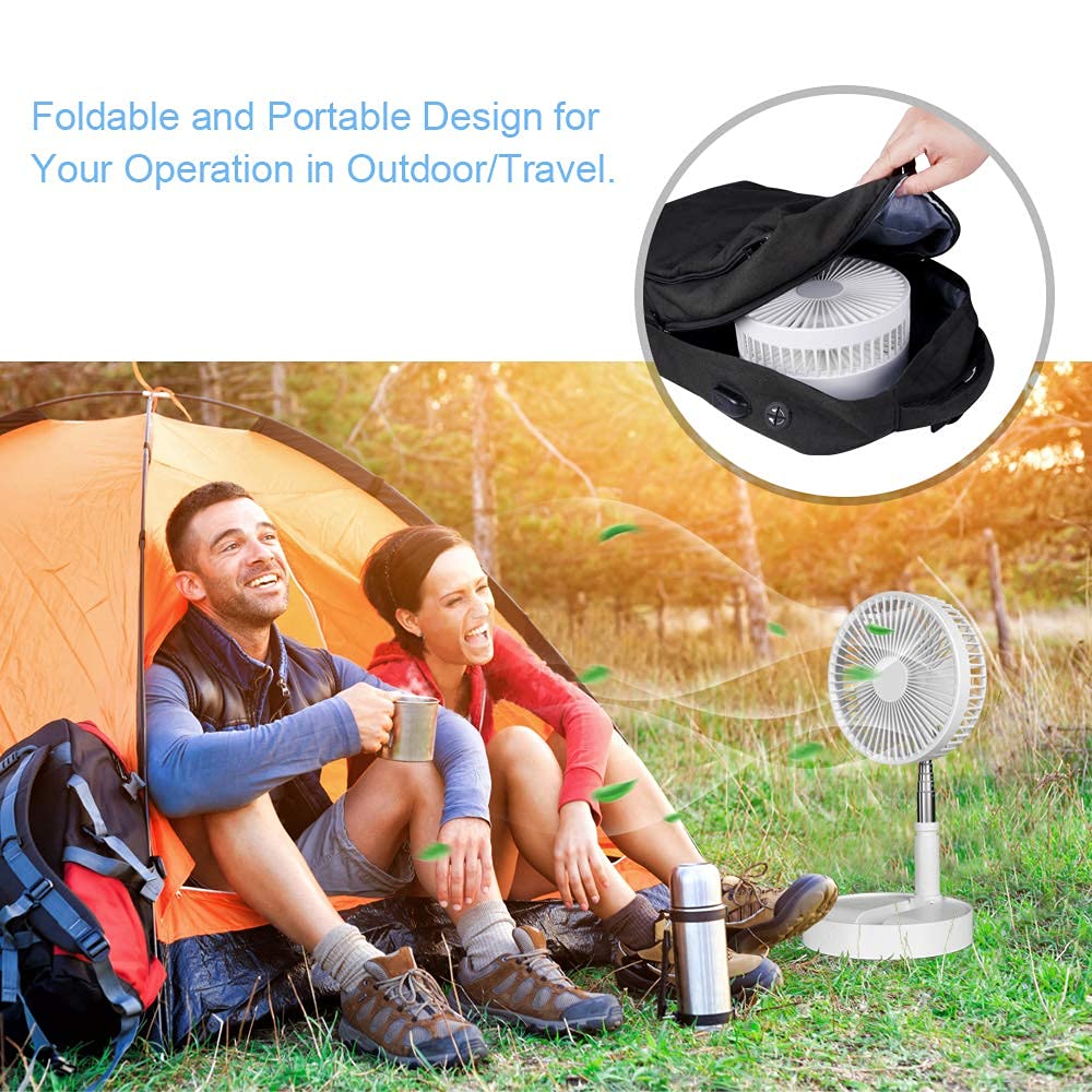Foldable Fan Foldaway Oscillating with Remote Control
