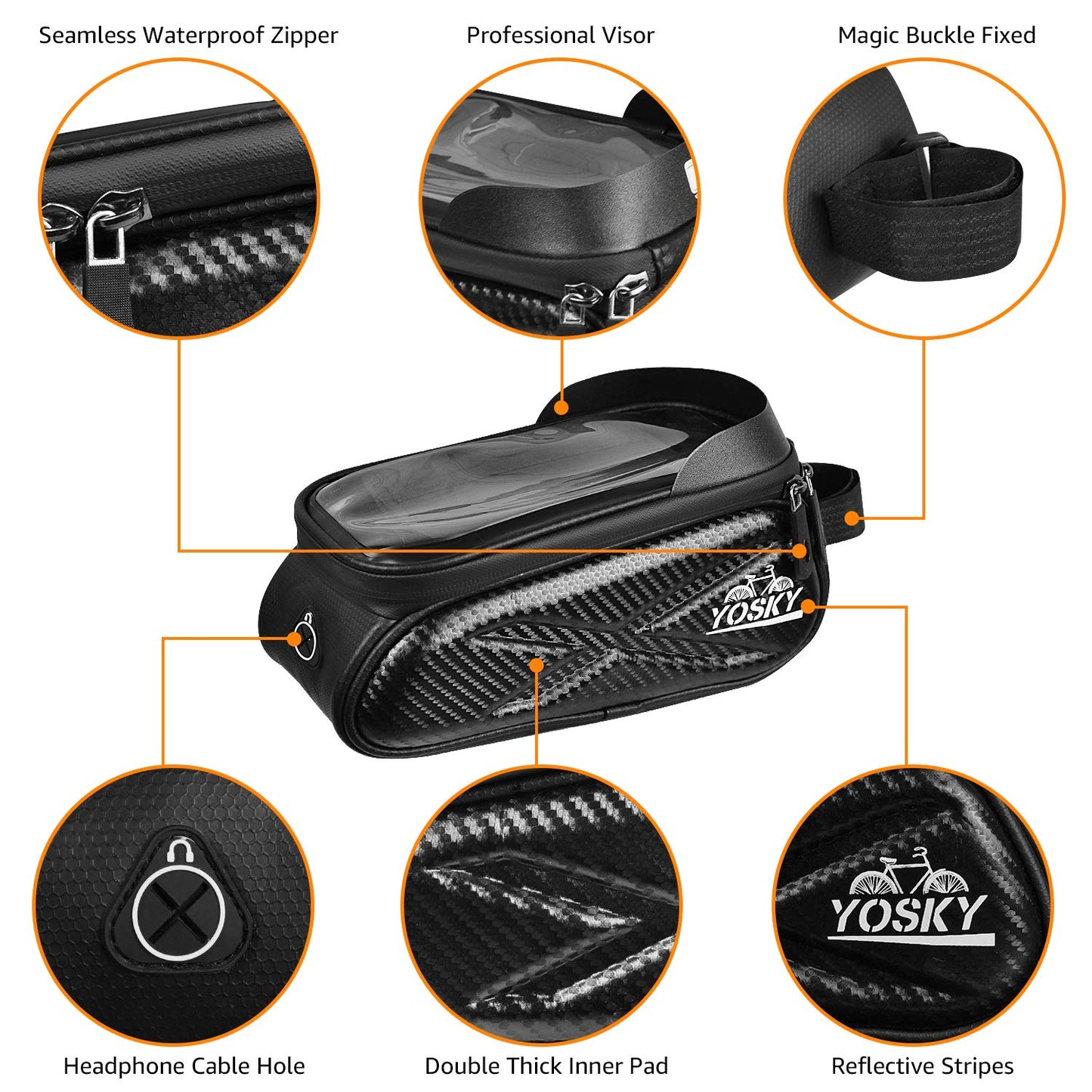 Bicycle Frame Waterproof Mobile Bag