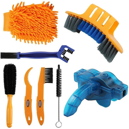 8 PCS Precision Bike Cleaning Brush Tool Set