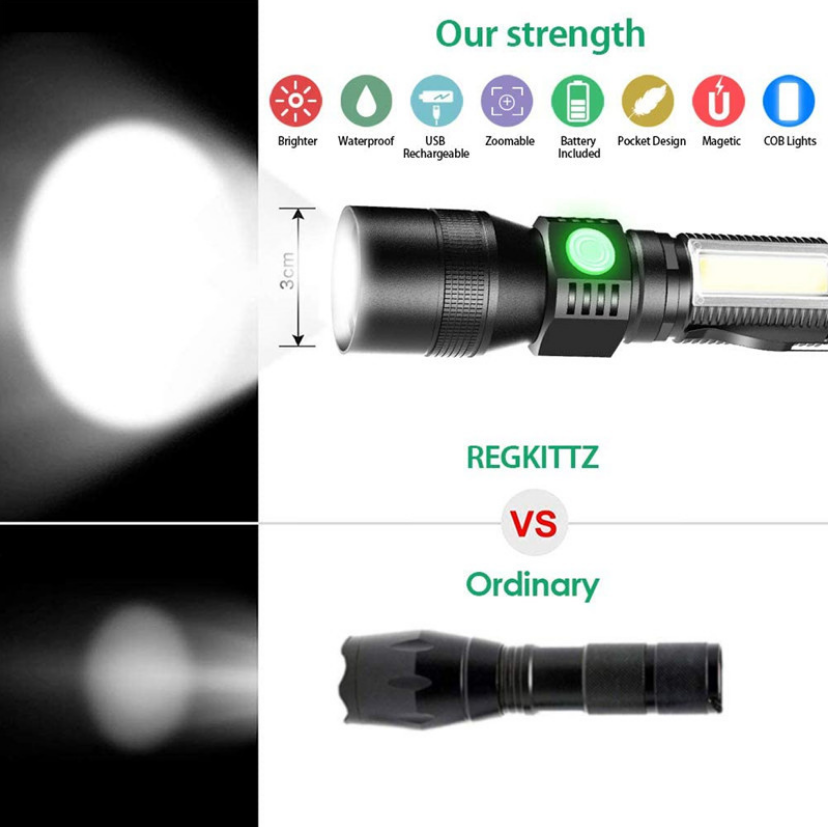 1000 Lumens UV Tactical Flashlight