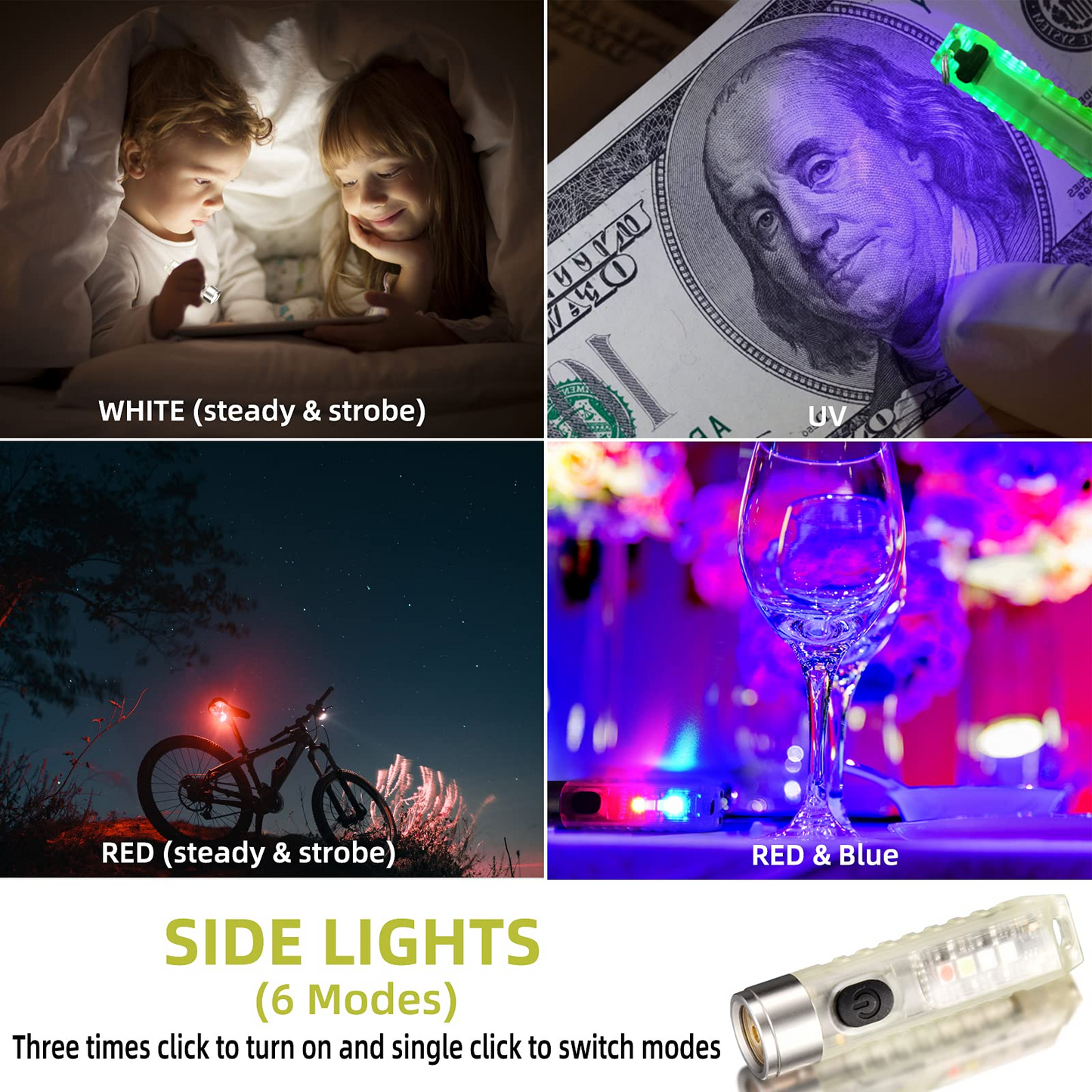 Mini LED Portable USB Rechargeable Flashlight