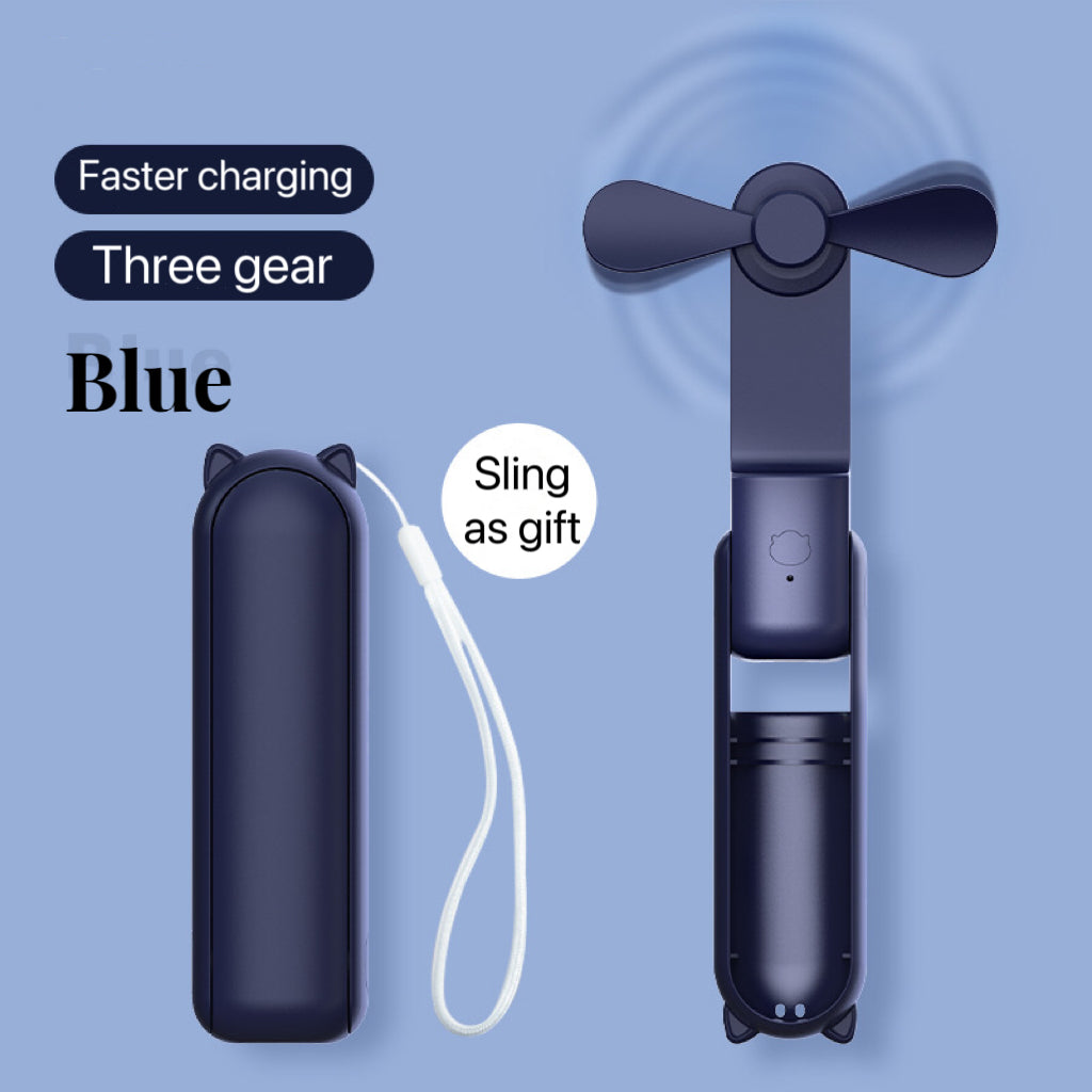 Mini Folding Power Bank Fan