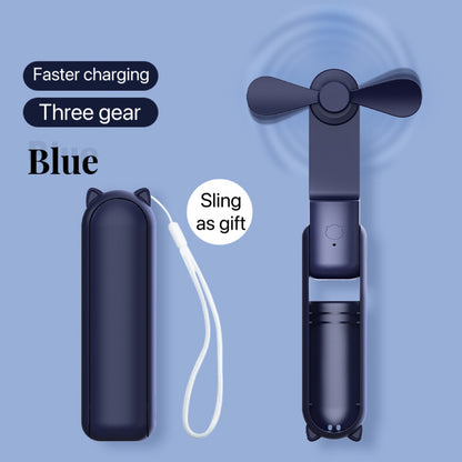 Mini Folding Power Bank Fan