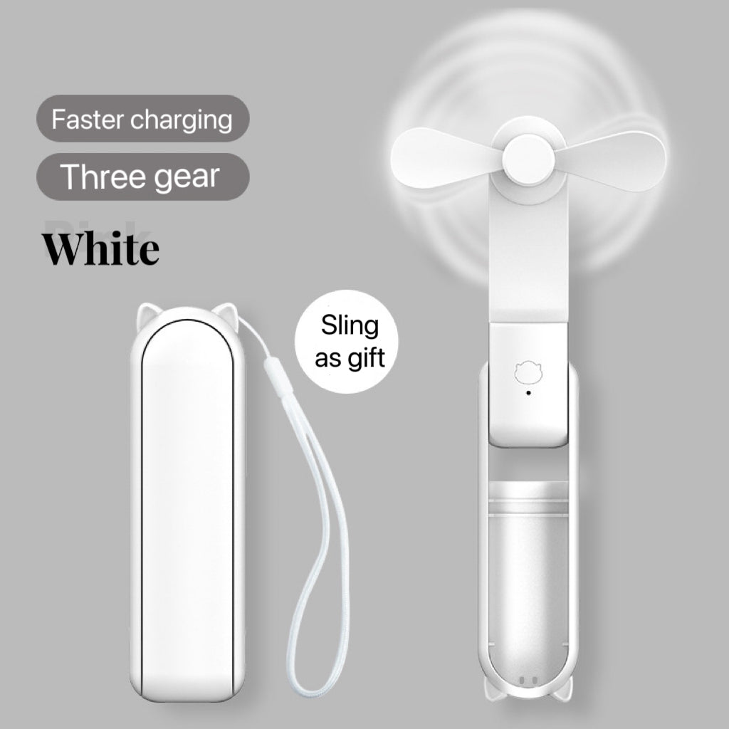 Mini Folding Power Bank Fan