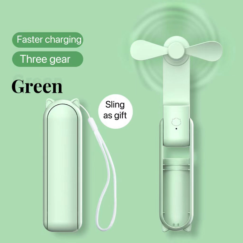 Mini Folding Power Bank Fan