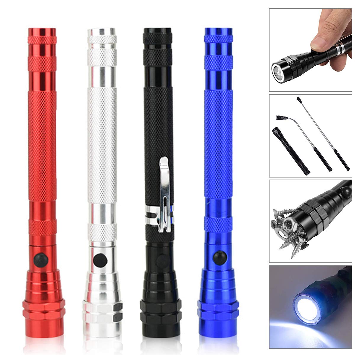 100LM Flexible Retractable Magnetic Flashlight