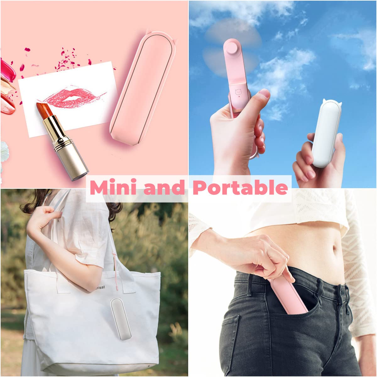 Mini Folding Power Bank Fan